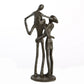 Skulptur Familie dreiköpfig aus Eisen brüniert 74570