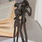 Skulptur Familie dreiköpfig aus Eisen brüniert 74570