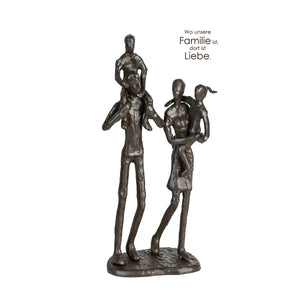 Design Skulptur "Familie", brüniert