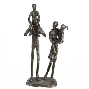 Design Skulptur "Familie", brüniert
