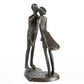 Skulptur Kuss 15cm aus Eisen brüniert