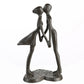 Skulptur Kuss 15cm aus Eisen brüniert