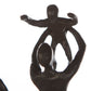 Design Skulptur "Familie auf Bank" 16cm aus Eisen brüniert