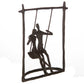 Design Skulptur "Schaukel", brüniert, Höhe 23cm