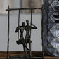 Design Skulptur "Schaukel", brüniert, Höhe 23cm