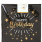 Servietten Happy Birhtday schwarz mit metallic Druck gold