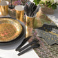 Servietten Happy Birhtday schwarz mit metallic Druck gold