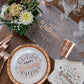 Geburtstagsteller Pappteller "Happy Birthday" weiß 10er rosegold