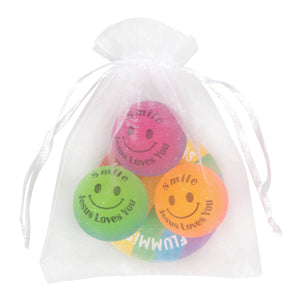 Flummi Set Smiley neonfarben "Smile - Jesus Loves You"