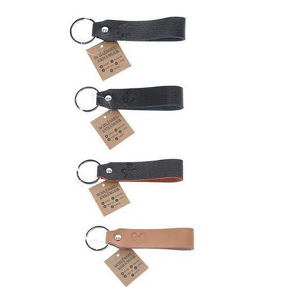 Leder Schlüsselanhänger Schlaufe mit Prägung