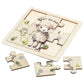 Holzrahmenpuzzle Schäfchen "Der Herr ist mein Hirte" 15 cm