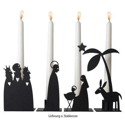 Kerzenhalter-Set Krippe 28cm | für Stabkerzen