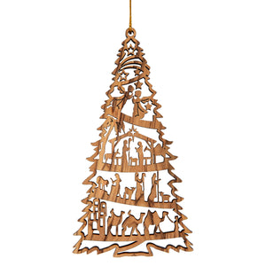 Christbaum Anhänger über Jesu Geburt 12 cm