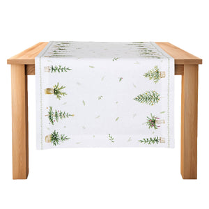 Tischläufer weihnachtliche Tannenbäume 45 x 150 cm