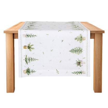 Tischläufer weihnachtliche Tannenbäume 45 x 150 cm