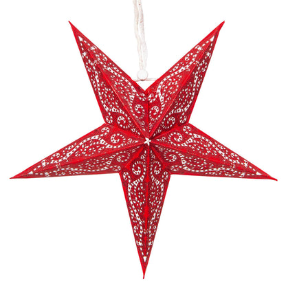 roter Papier Stern 20cm, 5-zackig