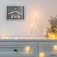 Wandbild Weihnachtskrippe mit Figuren in Steinoptik, Dunkelgrau