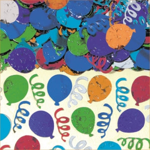 Konfetti Ballon Swirls 14g BUNT metallic