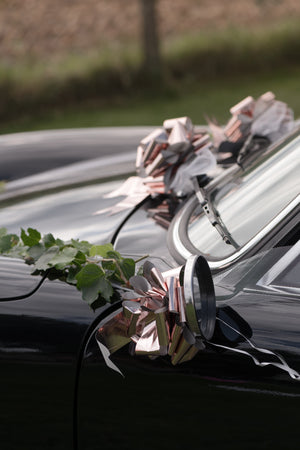 Schleifen Set Auto "Wedding kit" rosegold