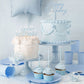 Geburtstagskerzen Happy Birthday für Kuchen in hellblau