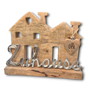 Holzherz mit Anhänger 4x4x2 cm Geschenk für Opa
