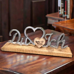 Schriftzug "Du und Ich" 38cm personalisiertes Geschenk