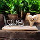 Holzherz Schriftzug "Love" 25x12x5 cm personalisiertes Geschenk