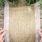 Tischläufer Jute 28cm x 2,75m mit Spitze am Rand