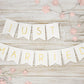 Banner Schriftzug "Just Married" golden