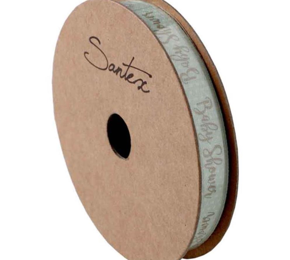 Baumwollband 10mm x 3m Baby Shower mint