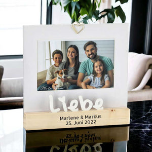 Bilderrahmen "Liebe" 19x18x3 cm personalisiertes Geschenk