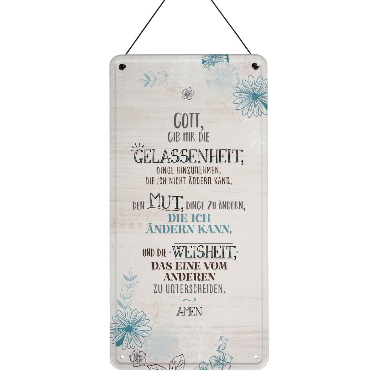 Blechschild 30cm Gelassenheit Achtsamkeit