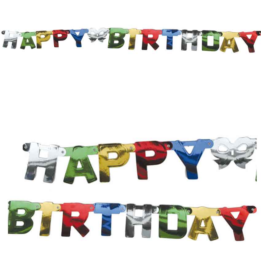 Buchstabengirlande Textkette "Happy Birthday"