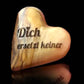 Holzherz aus Olivenholz 4x4x2 cm personalisiertes Geschenk