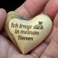 Holzherz aus Olivenholz 4x4x2 cm personalisiertes Geschenk