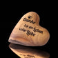 Holzherz aus Olivenholz 4x4x2 cm personalisiertes Geschenk