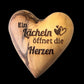 Holzherz aus Olivenholz 4x4x2 cm personalisiertes Geschenk