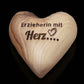 Holzherz aus Olivenholz 4x4x2 cm personalisiertes Geschenk