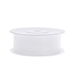 Chiffon Band 25mm x 25m weiß