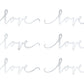 Schriftzug Love 6 Stück ca. 20 cm DNT1-018 silber--