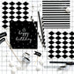 Washi Tape selbstklebend 4 Rollen schwarz weiß
