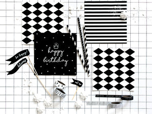 Washi Tape selbstklebend 4 Rollen schwarz weiß