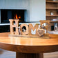 Schriftzug "Home" 58x24x8 cm personalisiertes Geschenk