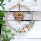 personalisierter Deko-Ring mit Herz 24cm-11cm Türkranz als Hochzeitsgeschenk