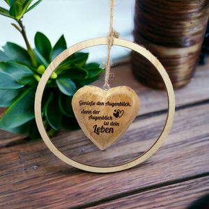 personalisierter Deko-Ring mit Herz 24cm-11cm Türkranz als Hochzeitsgeschenk