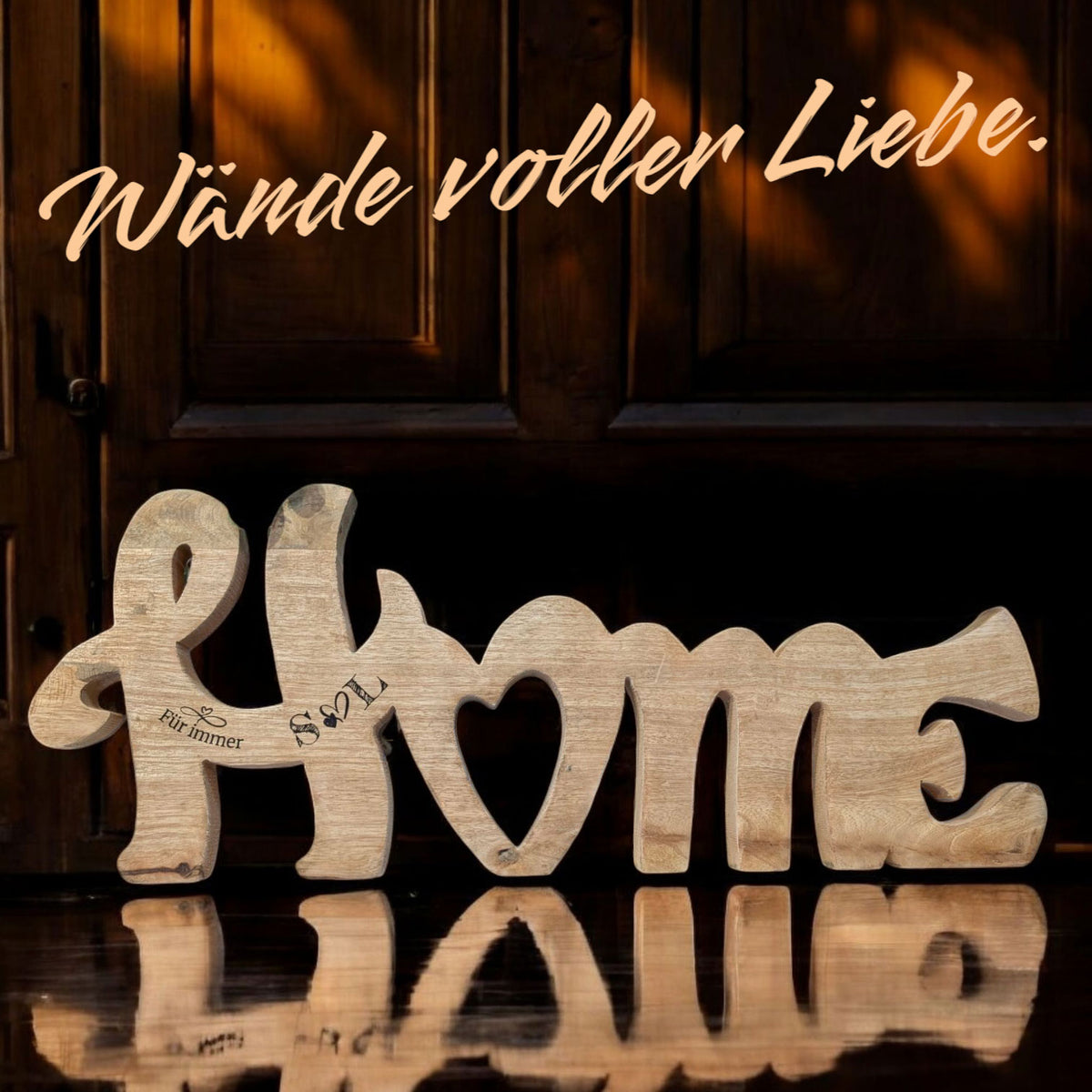 Deko Schriftzug Home groß aus Holz 60cm