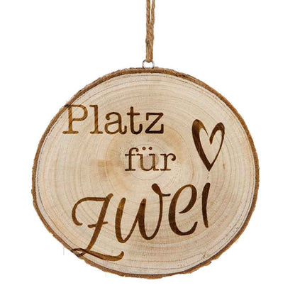 Deko Baumscheibe "Platz für zwei" zum Aufhängen