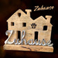Dekoaufsteller Zuhause mit Wunschgravur 24cm personalisiertes Geschenk