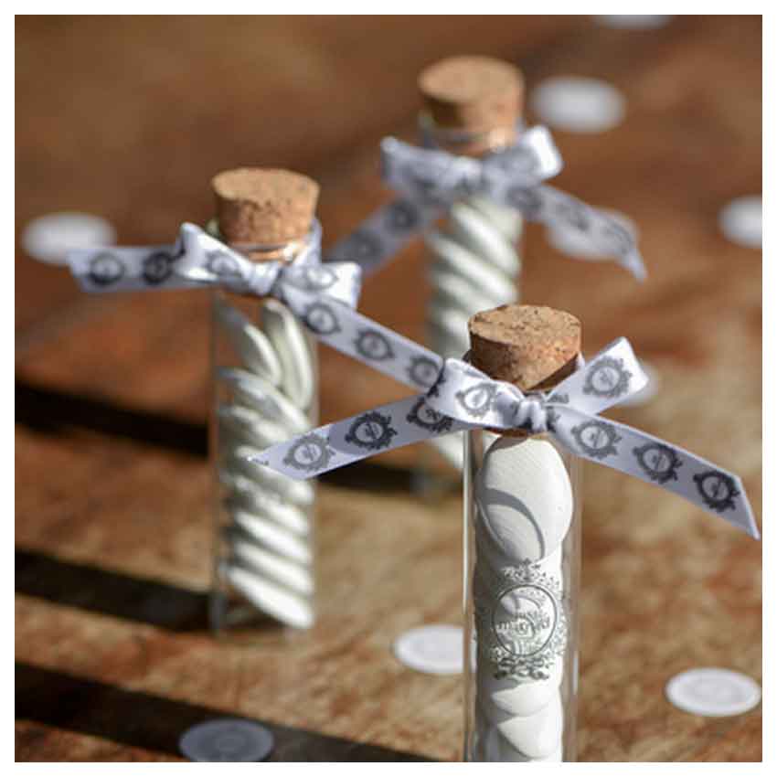 Dekoband "Just Married" 10mm x 5m Schwarz / Weiß