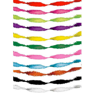 Drehgirlande 6m aus Krepp-Papier